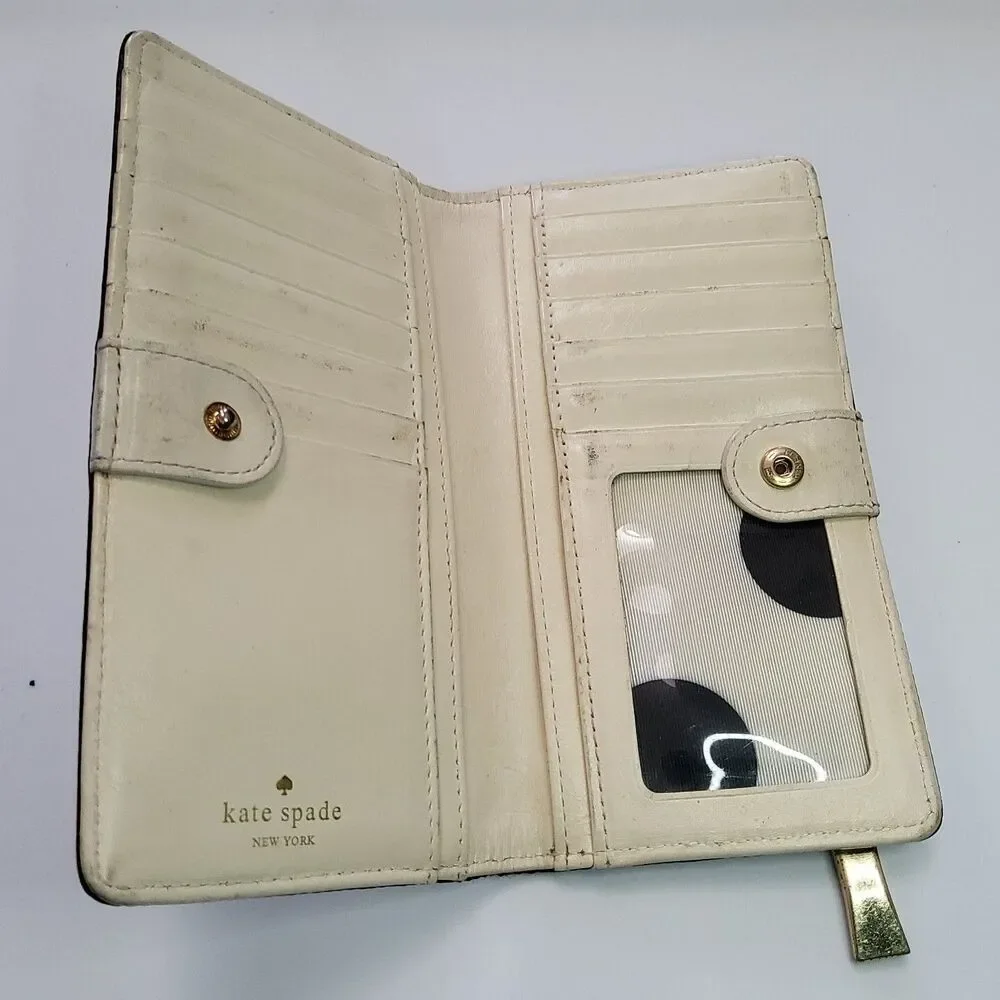 Kate Spade NY Bifold Snap Wallet Silver